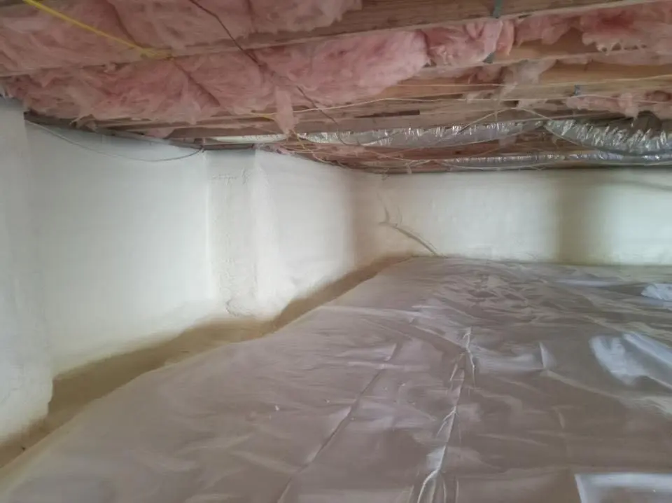 Crawl space encapsulation with closed-cell spray foam for Spray Foam Roofing Repair in Westport